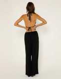 Sexy Halterneck Strappy Backless Sleeveless Suit