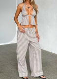 Sexy Halterneck Strappy Backless Sleeveless Suit