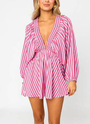 Casual Loose Deep V Wide Leg Short Jumpsuit