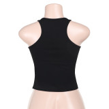 Sexy Versatile Lettered Rhinestone Vest Top