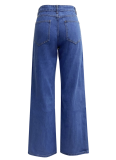 High Waist Washed Women's Fashionable All-Match Denim Straight Pants