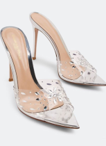 Transparent Snowflake High Heel Sandals Pointed Stiletto Open Toe High Heels