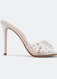 Transparent Snowflake High Heel Sandals Pointed Stiletto Open Toe High Heels
