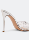 Transparent Snowflake High Heel Sandals Pointed Stiletto Open Toe High Heels