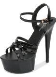Sexy 15CM Stiletto Waterproof Platform Sandals Transparent Crystal Wedding Shoes