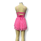 Sexy Strappy Slim Fit Strappy Lace Mini Dress