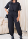 Black Casual Loose Fit Best Selling Two Piece Set