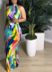 Printed Personalized Halterneck Women's Dress