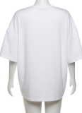 Loose Casual Personalized Print All-Match Round Neck Short-Sleeved T-Shirt