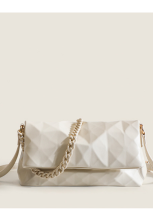 Folding Magnetic Clasp Crossbody Rhombus Chain Bag