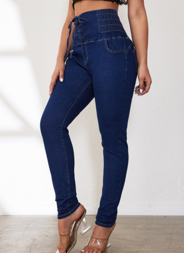 New Sexy Hip-Lifting Lace-Up Skinny Jeans