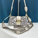 Fashionable Color Block PU Printed Hand-held Armpit Crossbody Bag