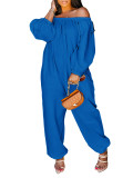 Autumn and Winter Casual Linen Long-sleeved Trousers Jumpsuit
