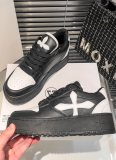 Panda Genuine Leather Casual Thick-Soled White Shoes