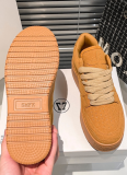 Panda Genuine Leather Casual Thick-Soled White Shoes