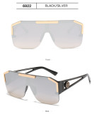 New Lion Head One-Piece Sunglasses Large Frame Sunglasses Women's Hollow Glasses