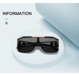 New Lion Head One-Piece Sunglasses Large Frame Sunglasses Women's Hollow Glasses
