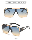New Lion Head One-Piece Sunglasses Large Frame Sunglasses Women's Hollow Glasses
