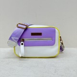 Stylish Contrasting Color Versatile Textured One-shoulder Crossbody Bag