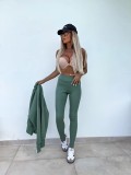 Casual Tight Trousers and Loose Sweatshirt Two-piece Set