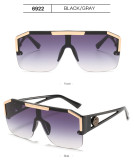 New Lion Head One-Piece Sunglasses Large Frame Sunglasses Women's Hollow Glasses