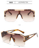 New Lion Head One-Piece Sunglasses Large Frame Sunglasses Women's Hollow Glasses