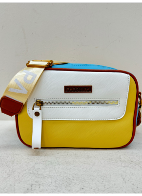 Stylish Contrasting Color Versatile Textured One-shoulder Crossbody Bag