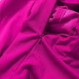 Elegant Sleeveless Jumpsuit with Slant Neck Flowers on the Chest