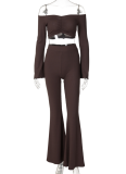 Autumn New Arrival Long-Sleeved Slim-Fit Flared Trousers Fashionable And Casual Two-Piece Suit