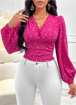 Short Navel-Baring Long-Sleeved Shirt High-End Top