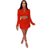 New Autumn and Winter Deep V Solid Color Hot Diamond Chain Splicing Dress