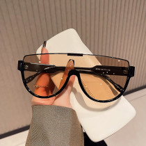 New Korean Retro Internet Celebrity Sunglasses Half Frame One-Piece Sunglasses