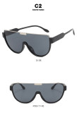 New Korean Retro Internet Celebrity Sunglasses Half Frame One-Piece Sunglasses