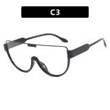 New Korean Retro Internet Celebrity Sunglasses Half Frame One-Piece Sunglasses