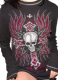 Halloween Skull Heat-printed Long-sleeved T-shirt