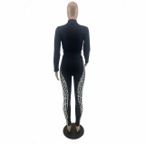 Fashion Slim Fit Printed Two-piece Set