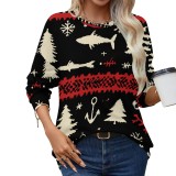 Fashionable Casual White Style Digital Print Sweatshirt