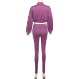 Sexy Drawstring Waist Crop Top High Waist Tight Trousers Set