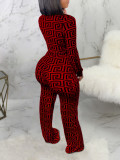 Sexy V-neck Zipper Strap Wide Leg Plus Size Jumpsuit
