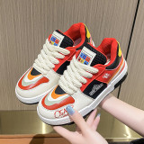 Women's Color Matching White Shoes Colorful Candy Sneakers