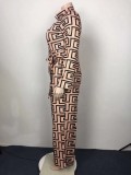 Sexy V-neck Zipper Strap Wide Leg Plus Size Jumpsuit