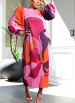 Fashion Women's Issey Miyake Lantern Sleeve Pleated Dress