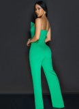 Bandeau Irregular Design Loose Wide Leg Jumpsuit