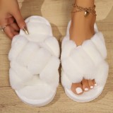 Autumn and Winter Anti-slip Indoor Thick-soled Furry Slippers