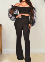Sexy Off-the-shoulder Organza Two-piece Set