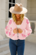 Short Knitted Sweater Floral Cardigan Sweater