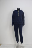 Casual Sweatshirt Fleece Sports Street Two-piece Set