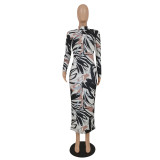 Fashionable and Slim-fitting Pit Print Dress