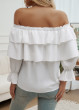 Temperament Loose Pleated Tube Top Lantern Sleeve Top