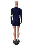 Best-selling V-neck Knit High Elastic Skirt Suit